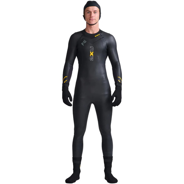 2025 2XU Propel Neoprene Swim Cap UW7024f - Black / Ambition